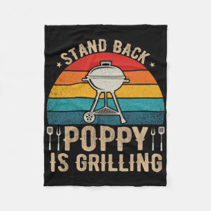Stand Byck Poppy Is Grilling Bbq Liefhebber Vaderd Fleece Deken