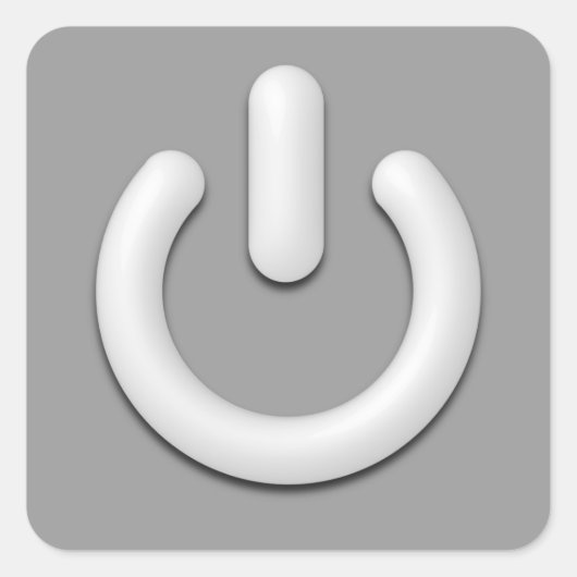 stand-bysymbool vierkante sticker (Voorkant)