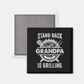 Stand CK Opa is het grillen van grappige BBQ Vader Magneet (Voorkant / Achterkant)