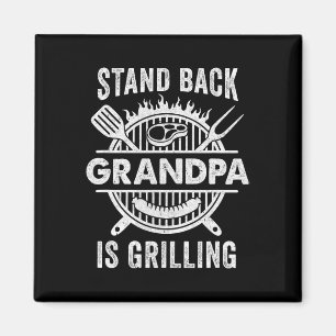 Stand CK Opa is het grillen van grappige BBQ Vader Magneet