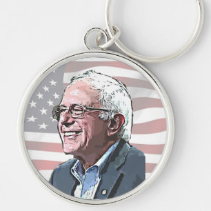 Stand door Bernie Sanders Politiek Sleutelhanger