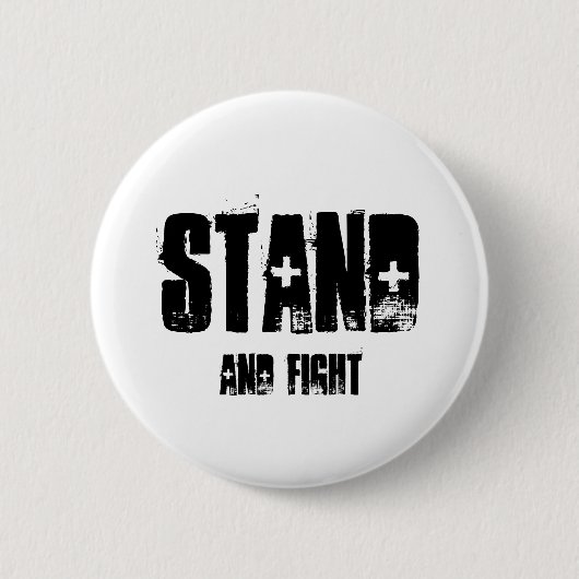STAND EN BESTRIJDING RONDE BUTTON 5,7 CM (Voorkant)