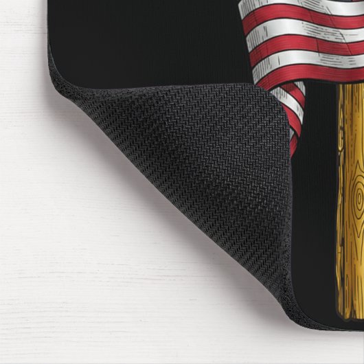 Stand For Flag Kneel For Cross Patriotic Christian Muismat (Hoek)