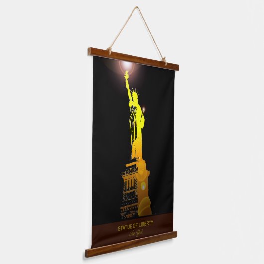 Stand for Freedom: het Vrijheidsbeeld Hangend Wandkleed (Gebogen)