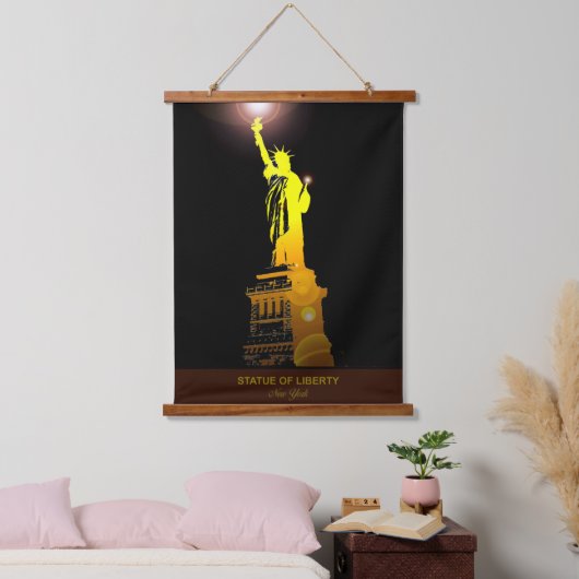 Stand for Freedom: het Vrijheidsbeeld Hangend Wandkleed (Slaapkamer)