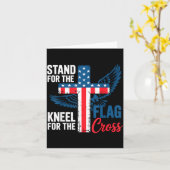 Stand For The Flag, Kneel For The Cross Patriotic  Kaart (Gele Bloem)