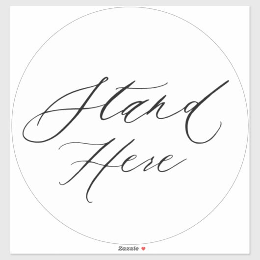 Stand Here Grote Vloer Marker Sociale Afstand Wink Sticker (Vel)