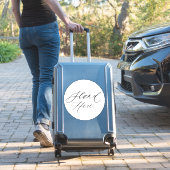 Stand Here Grote Vloer Marker Sociale Afstand Wink Sticker (Koffer Insitu)