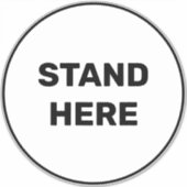 Stand Hier aangepaste tekst covid grote vloercirke Sticker (Voorkant)