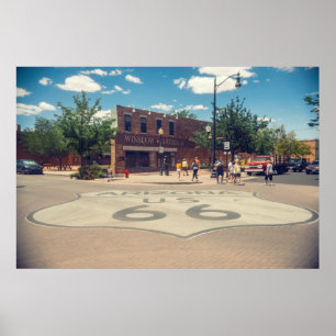 Stand-in op een hoek in Winslow Arizona Poster