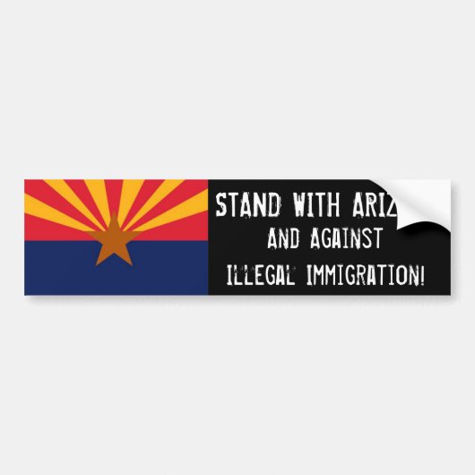 STAND MET ARIZONA BUMPERSTICKER (Voorkant)