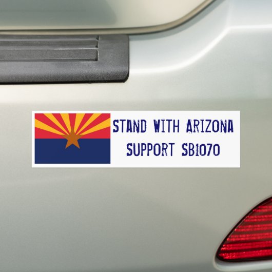 Stand met Arizona Bumpersticker (Op auto)