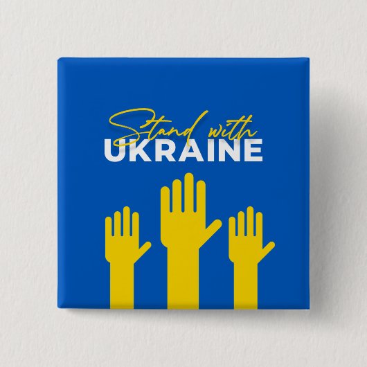 Stand met Button Oekraïne Square (Voorkant)