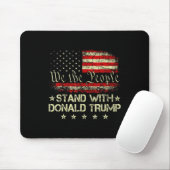 Stand met Donald Trump 2024 ondersteuning Take Ame Muismat (Met muis)