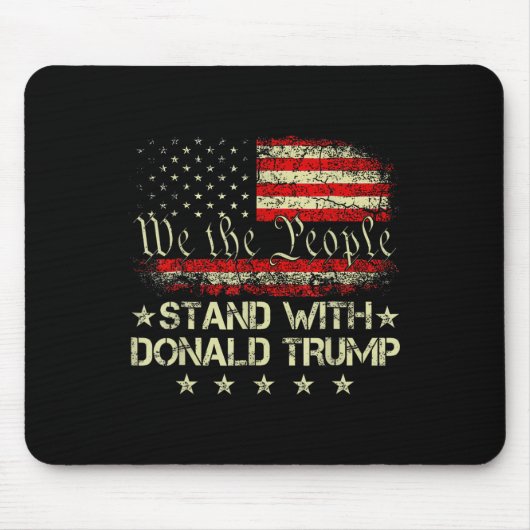 Stand met Donald Trump 2024 ondersteuning Take Ame Muismat (Voorkant)