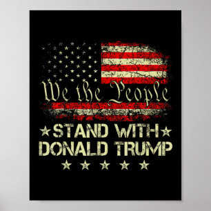 Stand met Donald Trump 2024 ondersteuning Take Ame Poster
