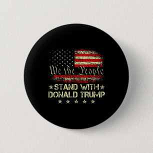 Stand met Donald Trump 2024 ondersteuning Take Ame Ronde Button 5,7 Cm
