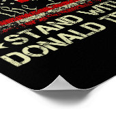 Stand met Donald Trump Support Pro Trump American Poster (Hoek)