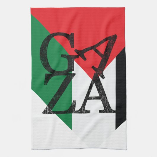 Stand met Gaza Bescherm Palestijnse kinderen Theedoek (Verticaal)