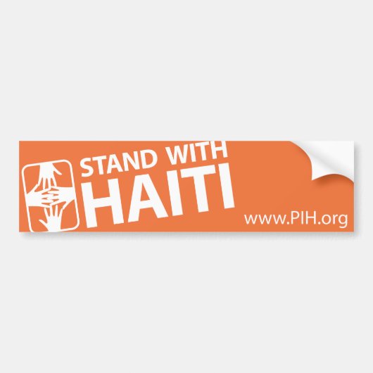 STAND MET HAITI-bumpersticker Bumpersticker (Voorkant)