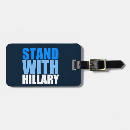 Stand met Hillary Blue Bagagelabel (Voorkant horizontaal)