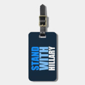 Stand met Hillary Blue Bagagelabel (Voorkant verticaal)