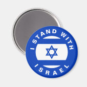 Stand met Israel blauw wit aangepaste tekst en vla Magneet (Voorkant / Achterkant)