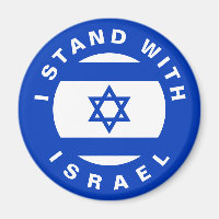 Stand met Israel blauw wit aangepaste tekst en vla