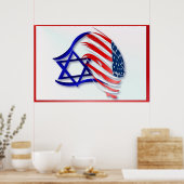 Stand met Israël-bordje Poster (Keuken)