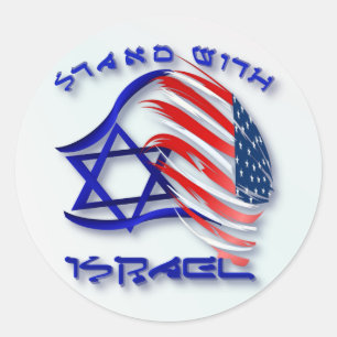 Stand met Israël - breedgedragen stickers