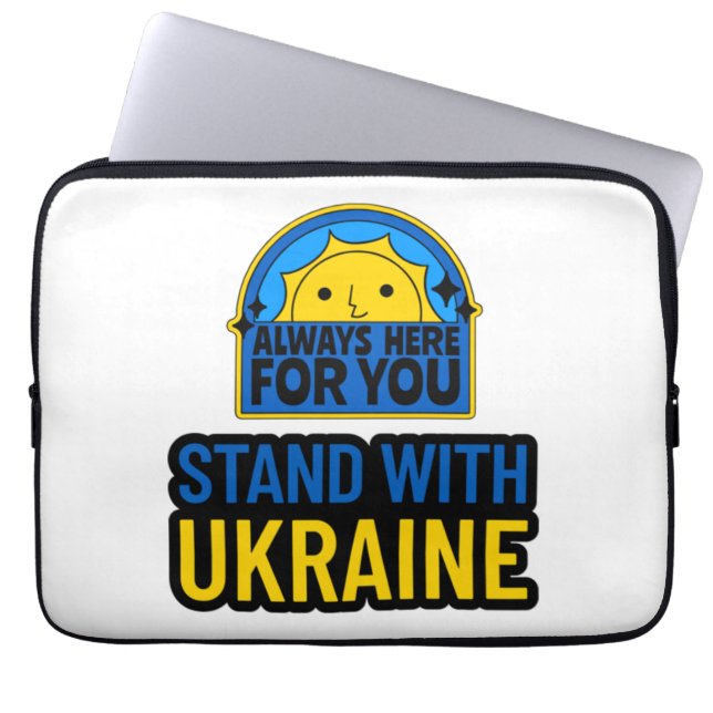 STAND MET OEKRAÏNE - ALTIJD HIER VOOR U LAPTOP SLEEVE (Voorkant)