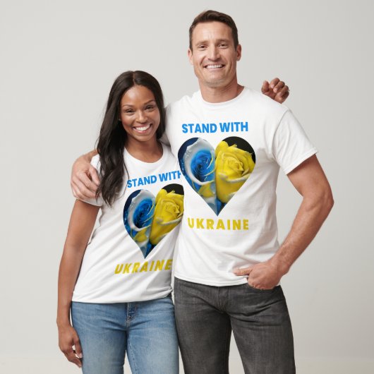 Stand met Oekraïne, Oekraïense Hart Vlag, Oekraïen T-shirt (Unisex)