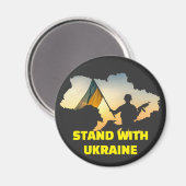 Stand met Oekraïne op de kaart Magneet (Voorkant / Achterkant)