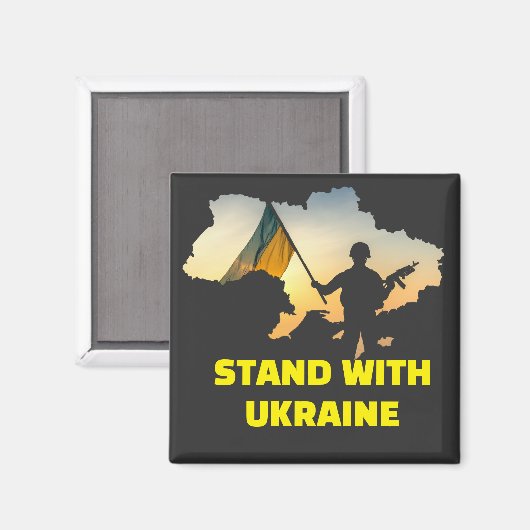 Stand met Oekraïne op de kaart Magneet (Voorkant / Achterkant)