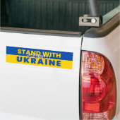 STAND MET OEKRAÏNE - ZEG NEE TEGEN WAR BUMPERSTICKER (Op Truck)