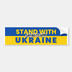 STAND MET OEKRAÏNE - ZEG NEE TEGEN WAR BUMPERSTICKER