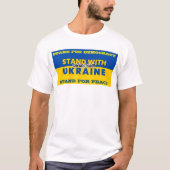 STAND MET OEKRAÏNE - ZEG NEE TEGEN WAR T-SHIRT (Voorkant)