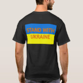 Stand met Oekraïne (zwarte T) T-shirt (Achterkant)