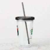 Stand met Palestina, vlag en olijfboom Acryl Drinkbeker (Links)