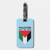 Stand met Palestina, vlag en olijfboom Bagagelabel (Achterkant verticaal)