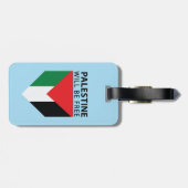 Stand met Palestina, vlag en olijfboom Bagagelabel (Achterkant horizontaal)