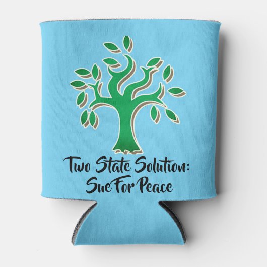Stand met Palestina, vlag en olijfboom Blikjeskoeler (Voorkant)