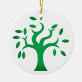 Stand met Palestina, vlag en olijfboom Keramisch Ornament (Voorkant)