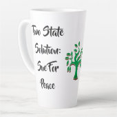 Stand met Palestina, vlag en olijfboom Latte Mok (Linkerhoek)