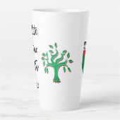 Stand met Palestina, vlag en olijfboom Latte Mok (Voorkant)