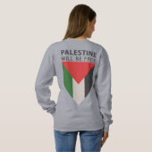 Stand met Palestina, vlag en olijfboom Trui (Achterkant volledig)