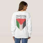 Stand met Palestina, vlag en olijfboom Trui (Achterkant volledig)