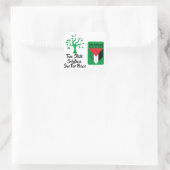 Stand met Palestina, vlag en olijfboom Vierkante Sticker (Tas)