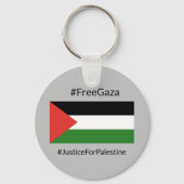 Stand met Palestine Free Gaza Solidarity Sleutelha Sleutelhanger (Achterkant)