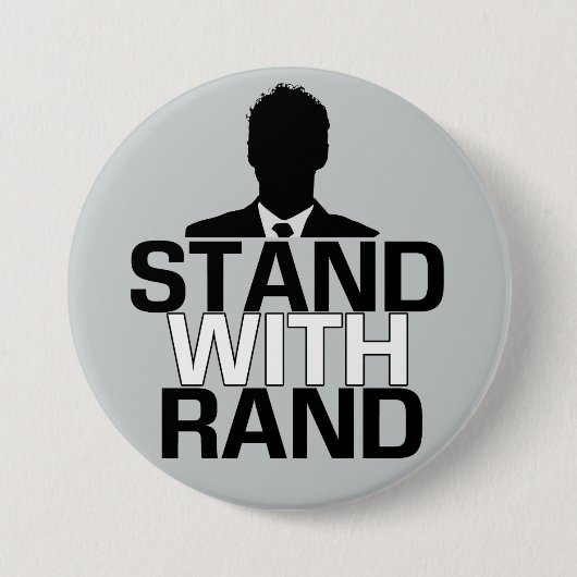 "Stand met Rand" - Rand Paul 2016-toets Ronde Button 7,6 Cm (Voorkant)